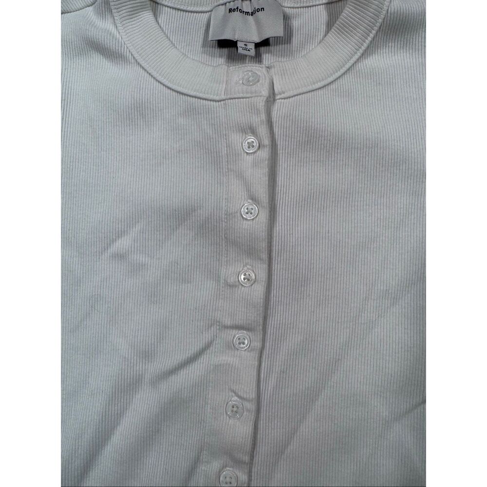 Reformation Button Down Cotton Tee - image 3